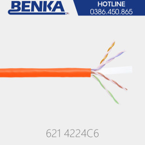 Cáp mạng chống cháy Benka CAT6 UTP 24AWG - 621 4224C6