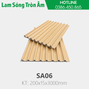 Tấm lam sóng bán nguyệt âm vân gỗ vàng nhạt SA06