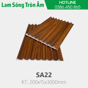 Tấm ốp lam sóng bán nguyệt âm  SA22 - màu cánh dán