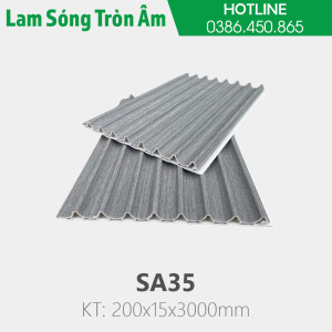 Tấm lam sóng bán nguyệt âm SA35 - xám