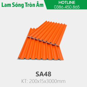 Tấm lam sóng bán nguyệt âm SA48 - màu cam