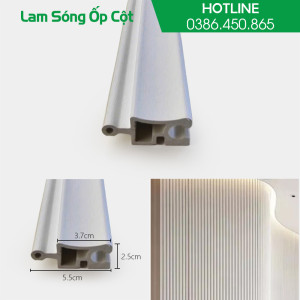 Thanh lam sóng vuông ốp cột