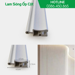 Thanh lam sóng vuông ốp cột