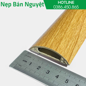 Nẹp bán nguyệt vân gỗ 45x12mm - dài 1m2