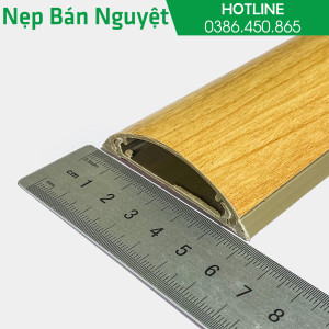 Nẹp bán nguyệt vân gỗ 60x15mm - dài 1m2