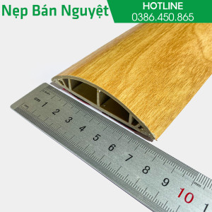 Nẹp bán nguyệt vân gỗ D80 - dài 1m2
