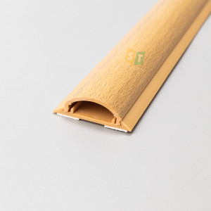 Nẹp bán nguyệt vân gỗ D70 (70x20mm) - vàng nhạt
