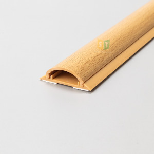 Nẹp bán nguyệt vân gỗ D50 (50x15mm) - vàng nhạt