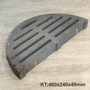 Vỉ gang bán nguyệt đốt lò đường kính 480mm