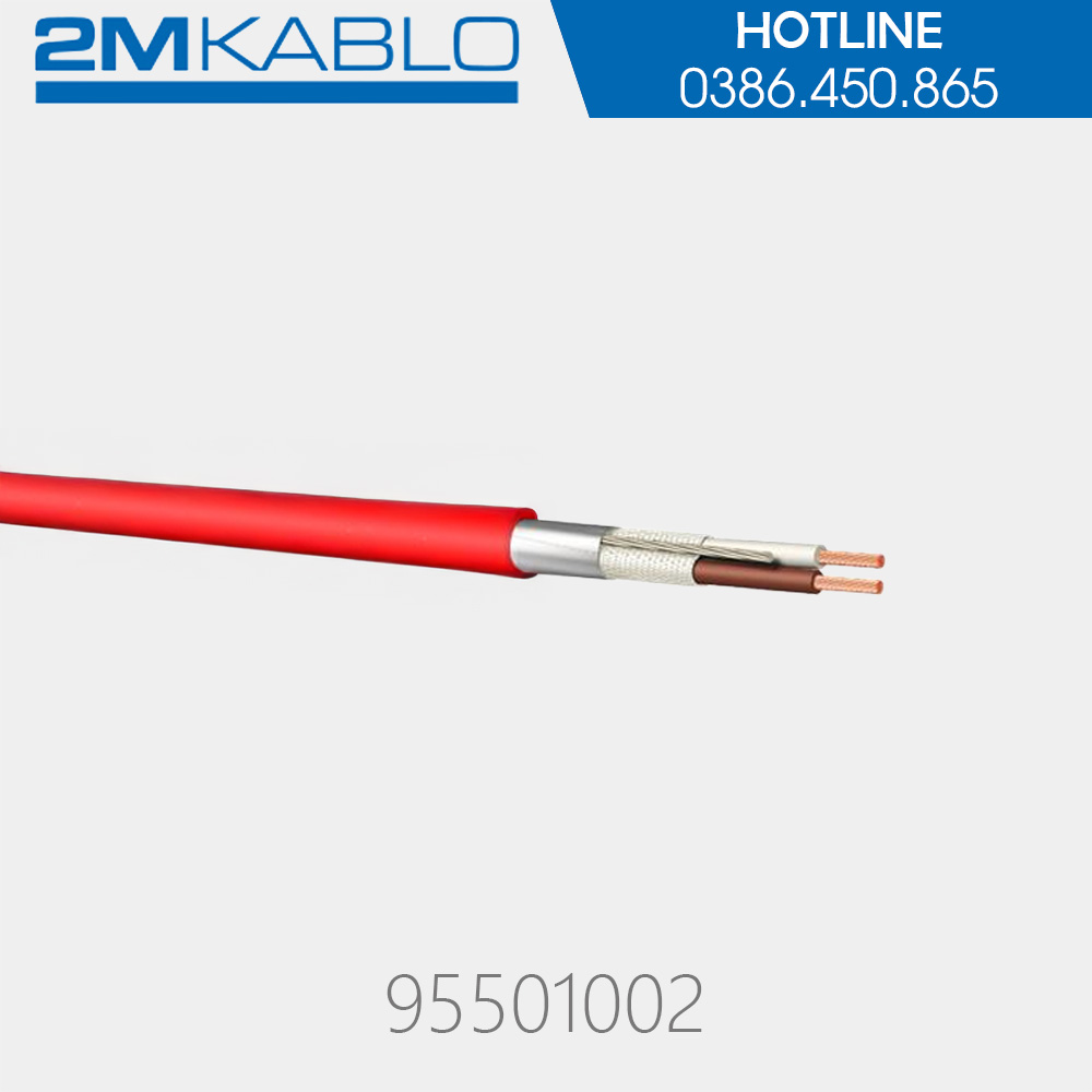 Cáp tín hiệu chống cháy, chống nhiễu 2MKABLO Firekab Fleco-I FE180 2x1.0mm2 | 95501002