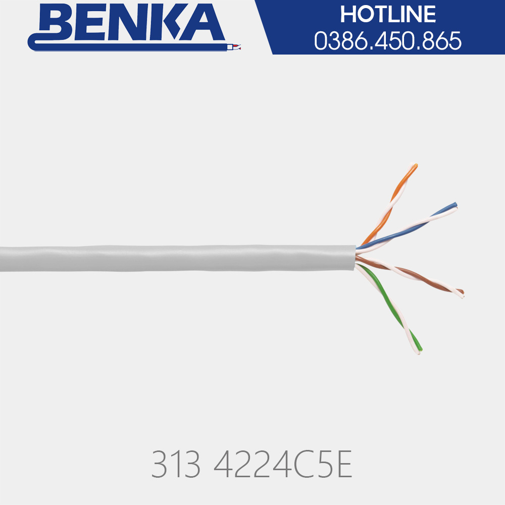 Cáp mạng Benka CAT5E UTP 24AWG - 313 4224C5E
