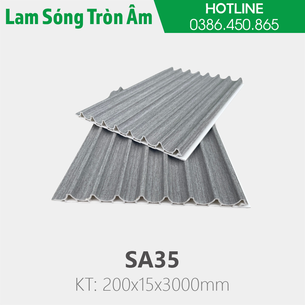 Tấm lam sóng bán nguyệt âm SA35 - xám