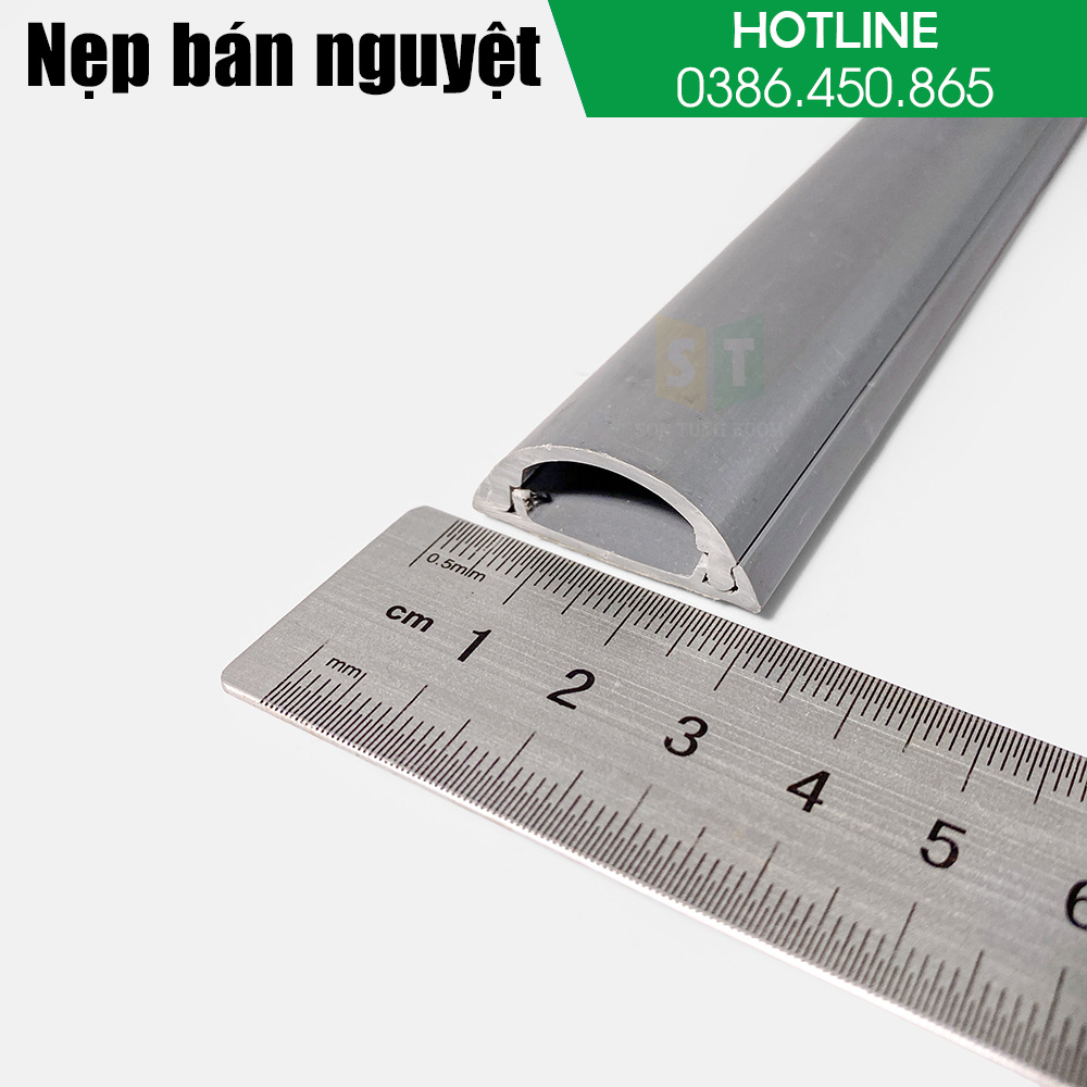 Nẹp điện bán nguyệt xám D30