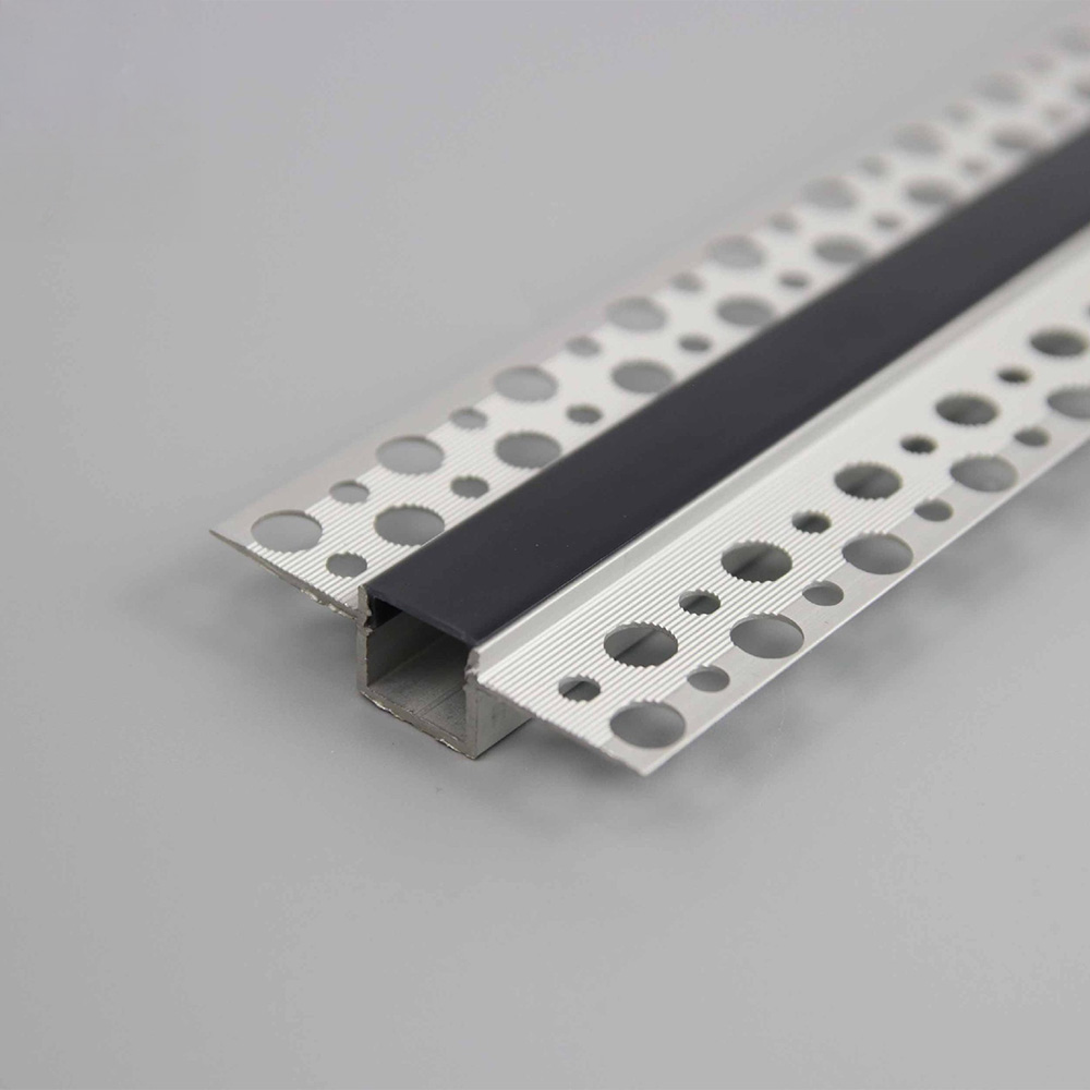 Thanh ray nhôm đèn LED dây trần thạch cao JL-15B - màu đen