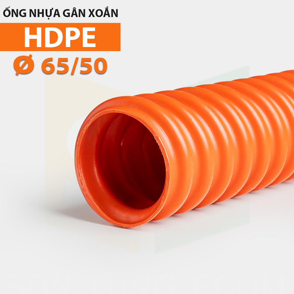 Ống nhựa gân xoắn HDPE 65/50